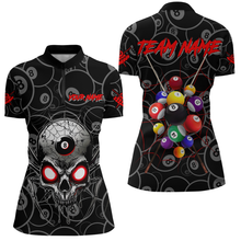 Load image into Gallery viewer, Personalized Skull Spider Billiard Balls Women Polo &amp; Quarter-Zip Shirts Custom Billiard Team Jerseys TDM1746