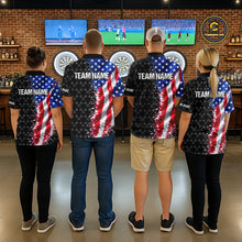 Load image into Gallery viewer, Grunge American Flag Darts Shirt For Women Custom Darts Jersey Pocket Option TDM5890