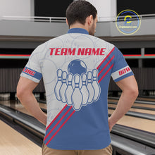 Load image into Gallery viewer, Personalized Bowling Jersey Polo &amp; Quarter Zip For Men Custom Bowling Tournament Team Shirt TDM6349
