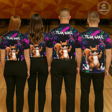 Load image into Gallery viewer, Personalized Funny Squirrel Graffiti Bowling Jersey For Women, Bowling Team Shirts Polo &amp; 1/4 Zip TDM6555
