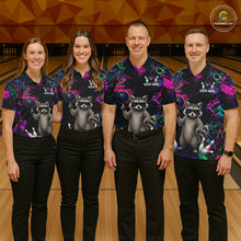 Load image into Gallery viewer, Personalized Funny Raccoon Graffiti Bowling Jersey For Women, Bowling Team Shirts Polo &amp; 1/4 Zip TDM6557