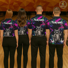 Load image into Gallery viewer, Personalized Funny Raccoon Graffiti Bowling Jersey For Women, Bowling Team Shirts Polo &amp; 1/4 Zip TDM6557