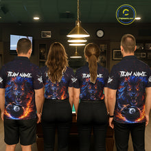 Load image into Gallery viewer, Personalized Billiard Fire Lion 8 Ball Pool Shirt For Women, Billiard Team Jersey Polo &amp; 1/4 Zip TDM5660