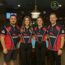 Load image into Gallery viewer, Red Wings 8 Ball Pool Team Shirts Men's Billiard Polo &amp; 1/4-Zip Personalized Billiard Gifts NYN2399