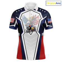 Load image into Gallery viewer, 250 Years Freedom Eagle 8 Ball 9 Ball Pool Men Billiard Shirt Custom American Flag Billiard Apparel NYN2634