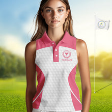 Load image into Gallery viewer, Womens Funny Golf Shirts Pub Flamingo Golf Clothing Custom Golf Team Sleeveless Polo, Golf Upf Shirts NYN2997