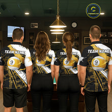 Load image into Gallery viewer, Lightning Yellow Billiard 8 Ball &amp; 9 Ball Pool Shirt For Men Custom Camo Billiard Team Jersey NYN3424