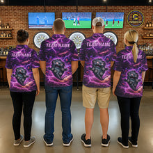 Load image into Gallery viewer, Purple Funny Scary Tornado Dartboard &amp; Arrow Women Darts 1/4-Zip Shirt Custom Dart League Shirts NYN2643