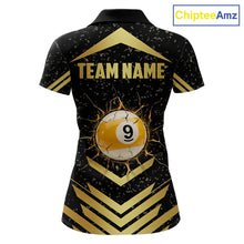 Load image into Gallery viewer, Orange Grunge Grim Reaper Billiard Ball Pool Custom Women Billiard Shirts, Billiard Team Jerseys NYN3020