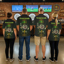 Load image into Gallery viewer, Funny Smoking Dartboard St Patrick's Day Darts Quarter-Zip Shirt For Women Custom Dart League Shirt NYN2656
