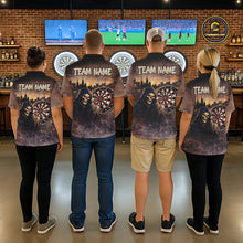 Load image into Gallery viewer, Graffiti Grunge Grim Reaper Red Dartboard Dart Polo Shirts For Women Custom Dart Team Shirts NYN2674
