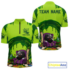 Load image into Gallery viewer, Smoking Funny Ball &amp; Pins Bowling Shirt For Men Personalized Bowling Team Tournament Jersey NYN3749