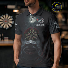 Load image into Gallery viewer, Black And Red Gothic Shark Dartboard Custom Men Darts Polo Shirt Shark Dart Jerseys NYN1921