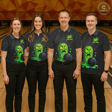 Load image into Gallery viewer, Bowling team wearing funny green cactus bowling shirts custom bowling team jerseys for league play