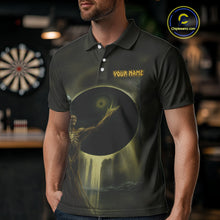 Load image into Gallery viewer, Custom Brown Skeleton Dartboard Darts Polo Shirt For Men - Darts Jersey NYN0733