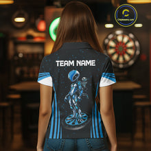 Load image into Gallery viewer, Custom Navy Alien Dartboards Dart Polo Shirts For Women Outfits Alien Dart Team Jerseys NYN1025