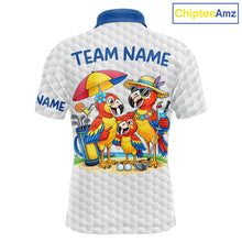 Load image into Gallery viewer, Custom Funny Family Parrots Golf Polo Shirts For Men Colorful Golf Clubs Golf Clothing Shirts NYN3056