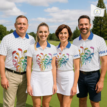 Load image into Gallery viewer, Custom Funny Family Parrots Golf Polo Shirts For Men Colorful Golf Clubs Golf Clothing Shirts NYN3056