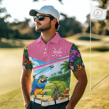 Load image into Gallery viewer, Tropical Funny Parrot Polo Golf Shirts For Men Custom Parrot Golf Team Attire For Golfers NYN3059