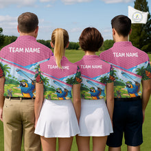 Load image into Gallery viewer, Tropical Funny Parrot Polo Golf Shirts For Men Custom Parrot Golf Team Attire For Golfers NYN3059