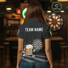 Load image into Gallery viewer, Beer Runner &amp; Plays Darts Custom Funny Darts Quarter-Zip Shirt For Women Dart Jerseys NYN1950