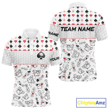 Load image into Gallery viewer, Poker Mens Golf Polo Shirt Personalized Name Funny Golf Top For Team Golfer Gift For Men NYN2850