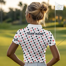Load image into Gallery viewer, Custom Poker Golf Polo Shirt For Womens Personalized Name Funny Golf Team Attire Golfer Gift NYN2851