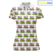 Load image into Gallery viewer, American Flag Grass Womens Golf Polo Shirt Patriotic USA Golf Shirts, Golf Gift NYN2853
