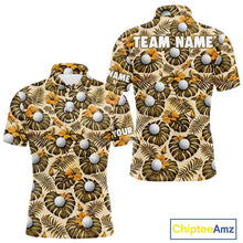 Load image into Gallery viewer, Personalized Tropical Yellow Monstera And Golfs Pattern Custom Golf Polo Shirt For Men Golf Team Clothes NYN2865