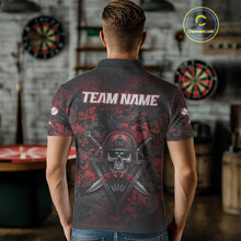 Load image into Gallery viewer, Skull Warrior Red Digital Camo Custom Funny Darts Polo Shirt For Men Dart Jerseys NYN1951