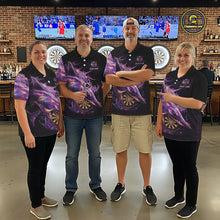 Load image into Gallery viewer, Personalized Pink Holographic Shark Women Darts Polo League Shirts Funny Grunge Dart Jerseys NYN2707