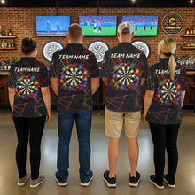Load image into Gallery viewer, Splatter Paint Dartboard &amp; Arrow Women Darts Shirt Personalized Colorful Team Darts Jersey NYN3244