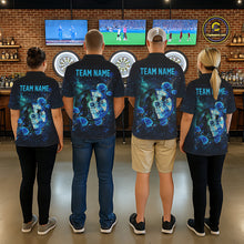 Load image into Gallery viewer, Blue Galaxy Roses Groom &amp; Bride Dartboard Women Darts Quarter-zip Shirt Custom Valentine Dart Couple Gifts NYN2516