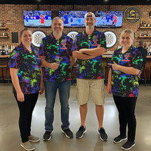 Load image into Gallery viewer, Heart Colorful Splatter Dartboard Men Darts Quarter-zip Shirt Custom Valentine Dart Couple Jerseys NYN2526
