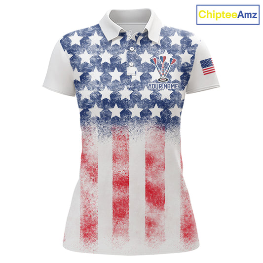 Custom American Flag Dart Shirts For Women Patriotic Dart Team Shirt Darter Outfits Attire NYN2888