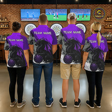 Load image into Gallery viewer, Purple Grunge Dragon Dartboard Custom Men Darts Polo League Shirts Dragon Dart Jerseys NYN2238