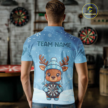 Load image into Gallery viewer, Reindeer Snowflakes Darts Shirt Custom Men Polo Dart Jerseys Funny Xmas Dart Jerseys NYN2043