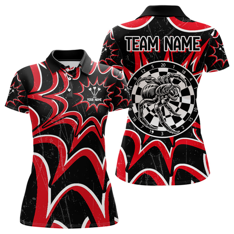 White And Black Dartboards Custom Spider Dart Shirts For Women, Dart Jerseys NYN0022