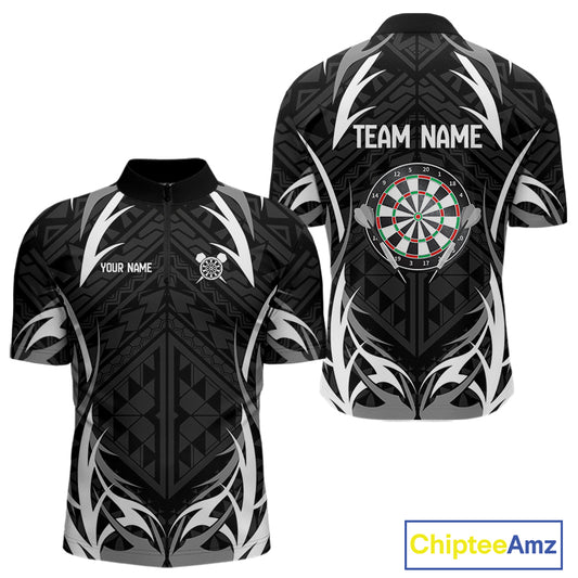 Personalized White And Black Dartboard Dart Shirts For Men Outfits Dart Team Jerseys NYN0041