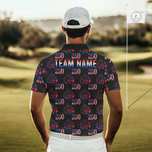 Load image into Gallery viewer, USA 250Th Anniversary Mens Golf Polo Shirt Custom Golf Pattern Patriotic Golf Tops |Black NYN3389