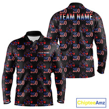 Load image into Gallery viewer, USA 250th anniversary mens golf polo shirt patriotic black golf top