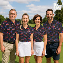 Load image into Gallery viewer, USA 250Th Anniversary Mens Golf Polo Shirt Custom Golf Pattern Patriotic Golf Tops |Black NYN3389