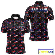 Load image into Gallery viewer, USA 250th anniversary mens golf polo shirt patriotic black golf top