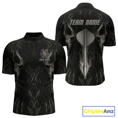 Custom Men's Dart Shirt - Team Jersey With Name | Silver Dart Arrow For Dart Players NYN0434