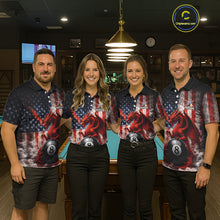 Load image into Gallery viewer, Patriotic Smoke Pool 8 Ball Women's Billiard Team Shirts Custom Dragon Billiard Ball Attire NYN2361