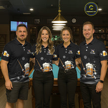 Load image into Gallery viewer, Funny Beer Play Pool 8 Ball Men's Billiard Team Shirt Custom Billiard Polo &amp; 1/4 Zip Attire NYN2364