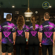 Load image into Gallery viewer, Grunge Paint Splatter Pink Ball 8 Billiard Shirts For Women Personalized Billiard Attire Gifts NYN2789