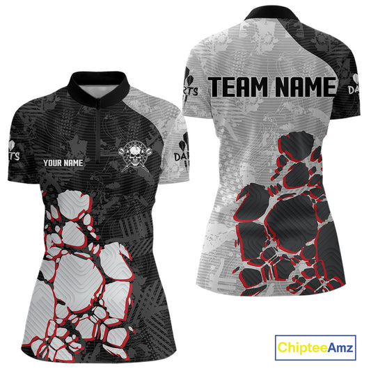 Skull Dart Boards Custom Multi-Color Dart Shirt For Women, Dart Team Jerseys NYN0095
