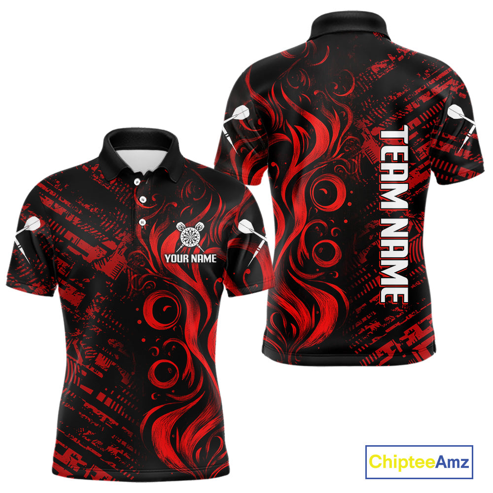 Grunge Style Dart Arrows Custom Red Dart Shirt For Men, Dart Team Jerseys NYN0103