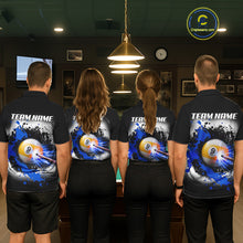 Load image into Gallery viewer, Lightning Blue Billiard 8 Ball &amp; 9 Ball Shirt For Women Custom Grunge Pool Team Billiard Jersey NYN3442